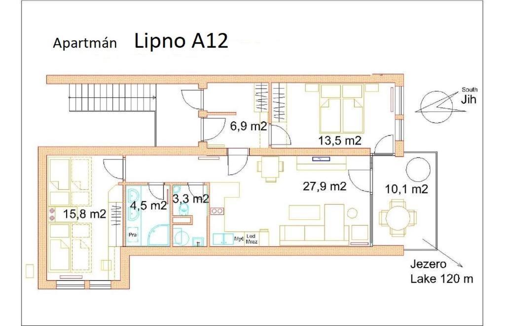 Apartman Lipno A12 Lipno nad Vltavou Exteriör bild